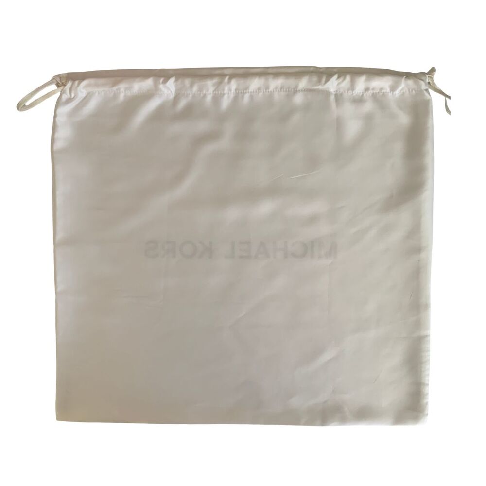 Michael Kors Silky White Drawstring Dust Bag Storage Bag 16" x 14" - Picture 4 of 4